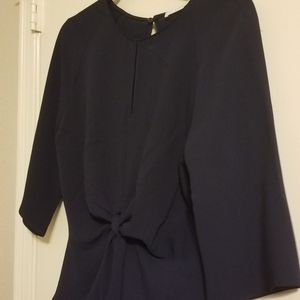Navy Blue Lush Blouse SZ S